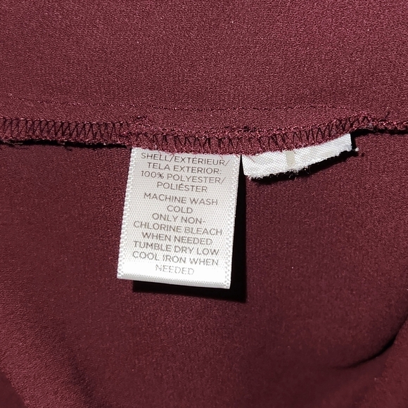 Ann Taylor LOFT Red Long Sleeve Blouse - Picture 4 of 4